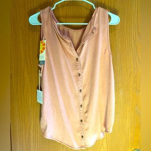Dusty rose sleeveless blouse